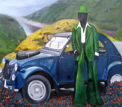 Back from the state  - a Paint Artowrk by Agina Chinedu